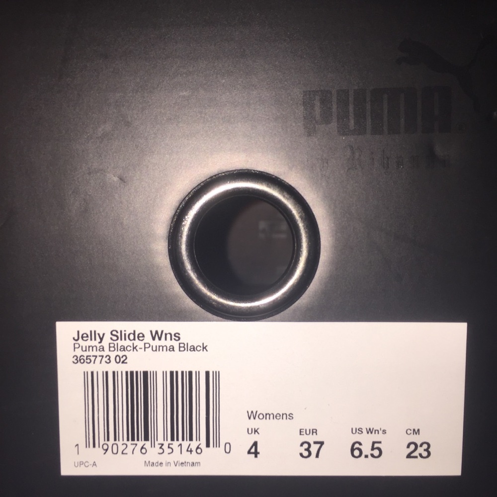 PUMA XFenty by Rihanna Black Jelly Slippers - Picture 3 of 5